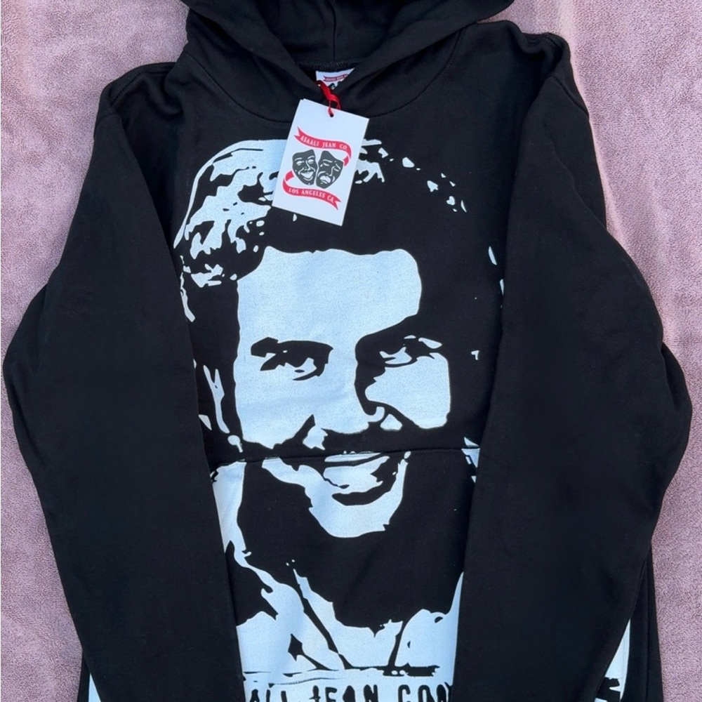 Black Graphic Hoodie with Iconic Design